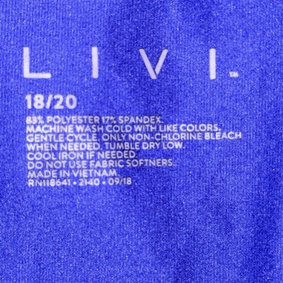 LANE BRYANT Wicking Active Tee Cutout Ruffle Back - 18/20 Blue - Picture 9 of 13